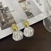Fashion Gold  Color Big Metal Shell Drop Earrings For Women Geometric Irregular Vintage Simple Earrigns Jewelry Party Gift
