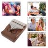 DRELD Kalimba 21-Key Thumb Piano Butterfly Wooden Portable Healing Music Beginner's Guide Tuning Hammer Storage Bag