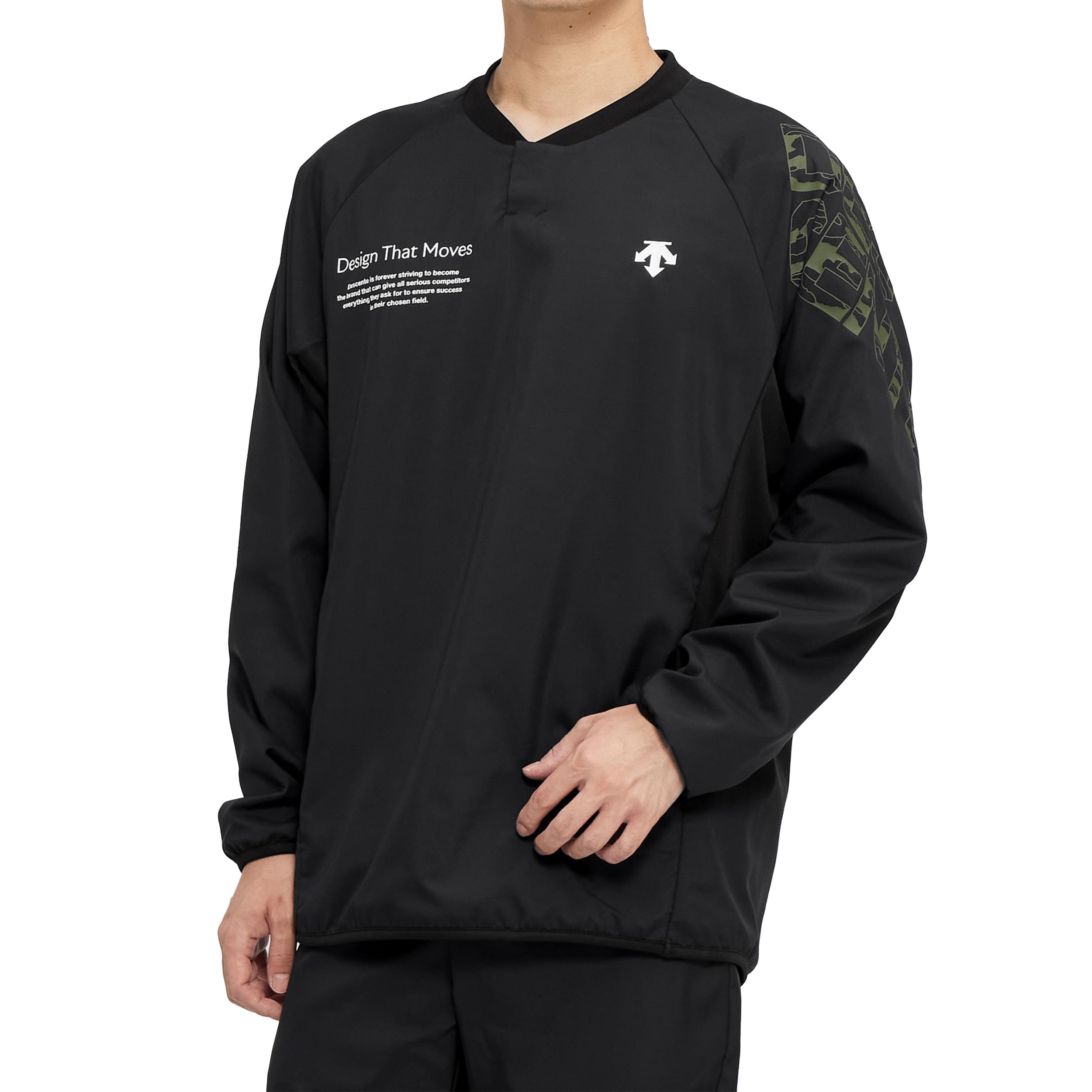 

DESCENTE Long Sleeve Volleyball Easy to Move Partially and for Club and by Yuki BK00 Jacket, in, Warm, Windproof, Men s Women s, Activities, Practice,