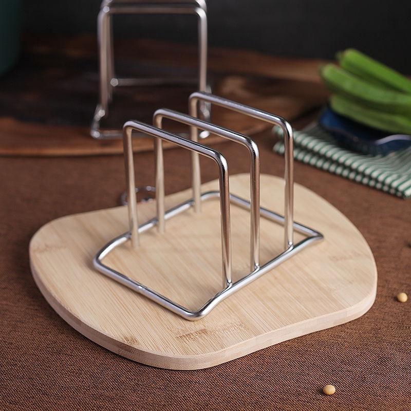 Rustproof Stainless Steel Kitchen Rack Countertop Stand Holder for Pot Lids Cutting Boards Baking Tools Storage