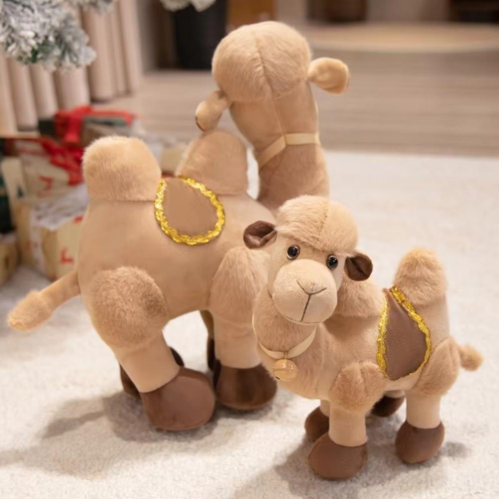 Soft Plush Camel Plush Toy Adorable Design Desert Camel Plushie Stuffed Animal Doll Home Toy
