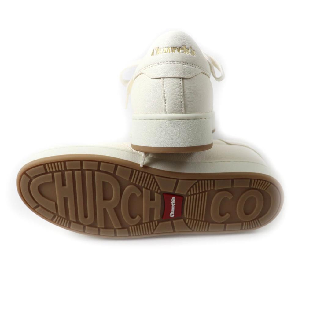 Pristine CHURCH'S sneakers LAURELLE Deerskin lace-up Ivory Dearskin Leather Women 38 Used