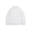 Li Ning Fitness Series Solid Color Casual Loose Stand Collar Warm Down Jacket Women Outerwear White AYMS268-1