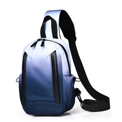 Men's Chest Bag Simple Single-shoulder Crossbody Bag Nylon Waterproof Casual Gradient Color Small Bag Trendy Men's Bag