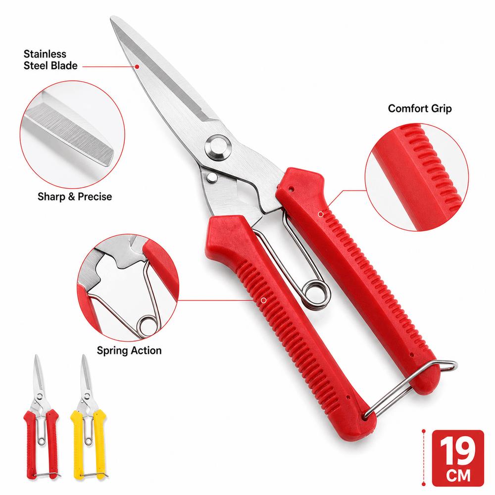 Stainless Steel Gardening Pruning Shears Precision Cutting Hand Pruner Branch Shears  Fruit Tree