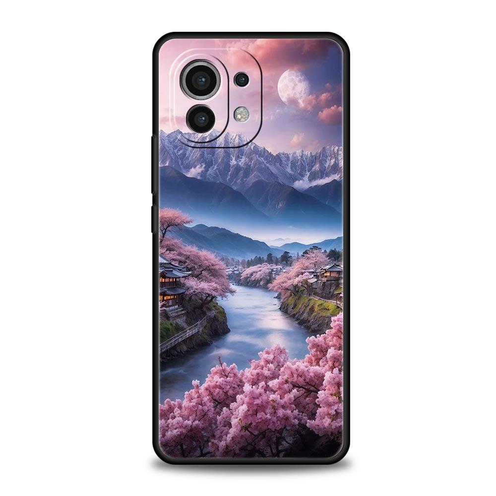 Rosa Sonnenuntergang Berg Handyhülle Cover für Xiaomi Mi 17 Pro Max 15 14 13 12 11 Ultra 15T 14T 13T 12T 11T Pro Lite Weiche TPU Hülle