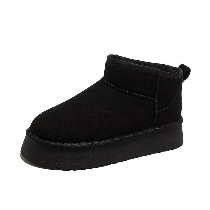 Muffin Mode Plattform Schneestiefel Damen Winter Neu Kurzschaft Erhöhend Baumwollschuhe Samt Brotschuhe