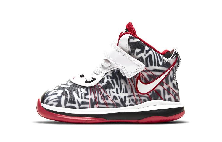 

Nike Lebron 8 Graffiti High top Toddler Shoes Black Red Graffiti Infant And Toddler DH3241-001 26