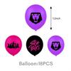 Décoration de Fête d'Anniversaire pour Groupe de Garçons Chasseurs de Démons K-Pop: Ensemble Plats & Drapeaux