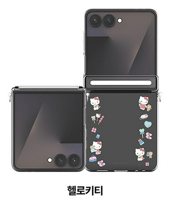 Korean Hello Kitty & Friends Transparent Case for Samsung Z Flip 7
