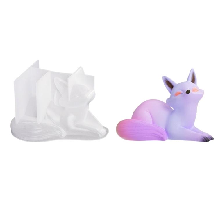 Aromatherapy Candle Mold Foxes Silicone Resin Molds Epoxy Casting Mold Home Decors