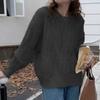 Women Loose Thick Twisted Pullover Sweater Lazy Korean Style Knit Top