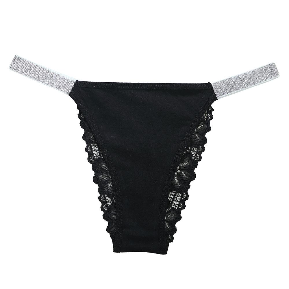 

Сексуальные женские трусики с вырезами, кружевные трусы с низкой посадкой, женские стринги с высоким эластичным серебряным поясом, женское нижнее белье M