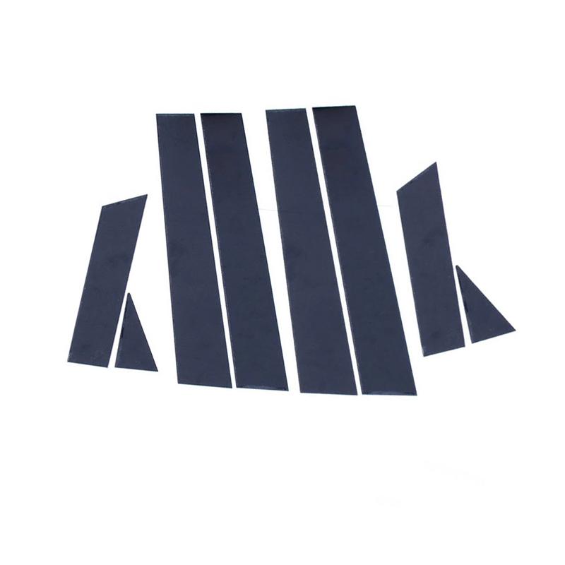 

Черный ПК, дверь автомобиля, окно, средняя колонна, отделка, декоративная полоса, защитные наклейки для Nissan Qashqai J11 Black 8pcs