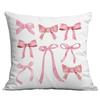 New Pink Creative Bow Small Fresh and Cute Home Living Room Bedroom Cushion Pillow Case Decoration