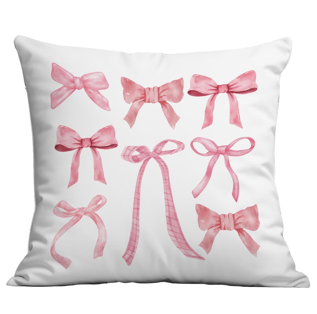 New Pink Creative Bow Small Fresh and Cute Home Living Room Bedroom Cushion Pillow Case Decoration