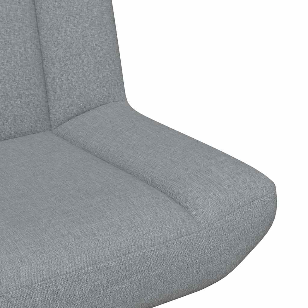 Swivel Chair Light Grey 63 x 75 x 76 cm Fabric