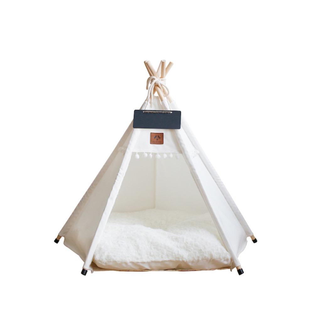 with Thick Cushion Dog Tent Bed Thick Cushion Pet Tent Kennel Cat Teepee Tent  For Cats/Dogs