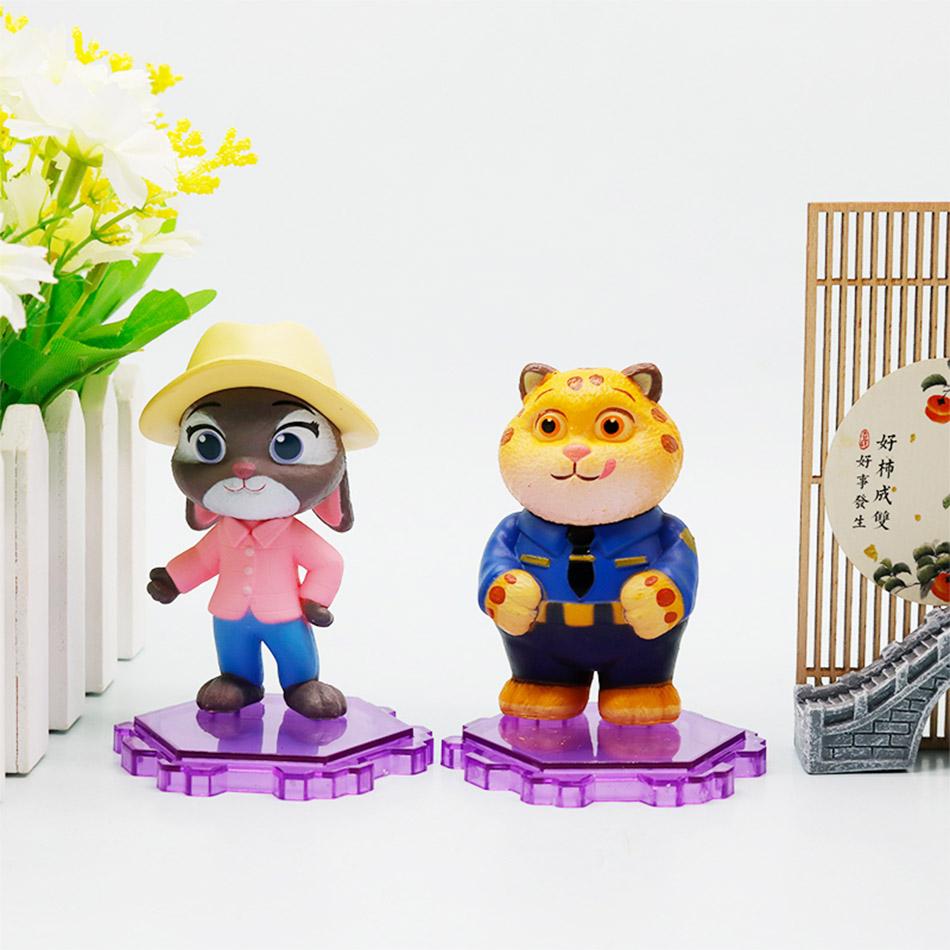 Zootopia 6-Piece Anime Figure Set Judy Nick Chief Bogo Action Figures Kids Toy Models Perfect Birthday Gift
