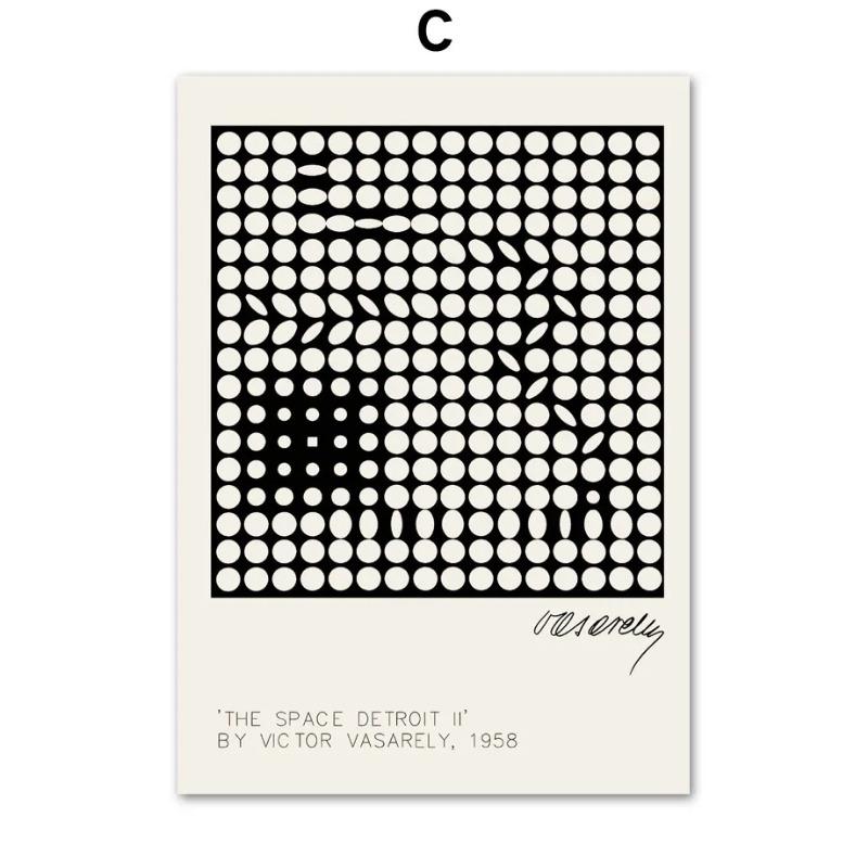 Nordic Victor Vasarely Zebra Psychedelic Geometry Wall Art Poster and Prints Canvas Painting Wall Pictures for Living Room Decor