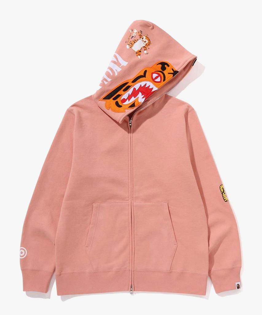 Bape Tiger Full Zip Hoodie (M) Pink