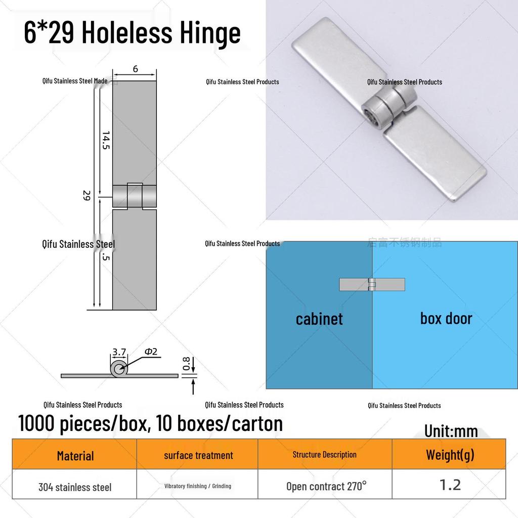 304 Stainless Steel Mini Hinge for Small Cabinets, Jewelry Boxes, and Crafts