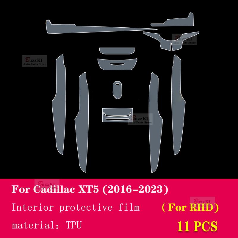 For Cadillac XT5 2016- Car Interior Film Dashboard piano board Shift center console Anti-scratch transparent TPU Film