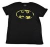 Batman Mens Bat Logo Signal Black T-Shirt New L, XL, 2XL