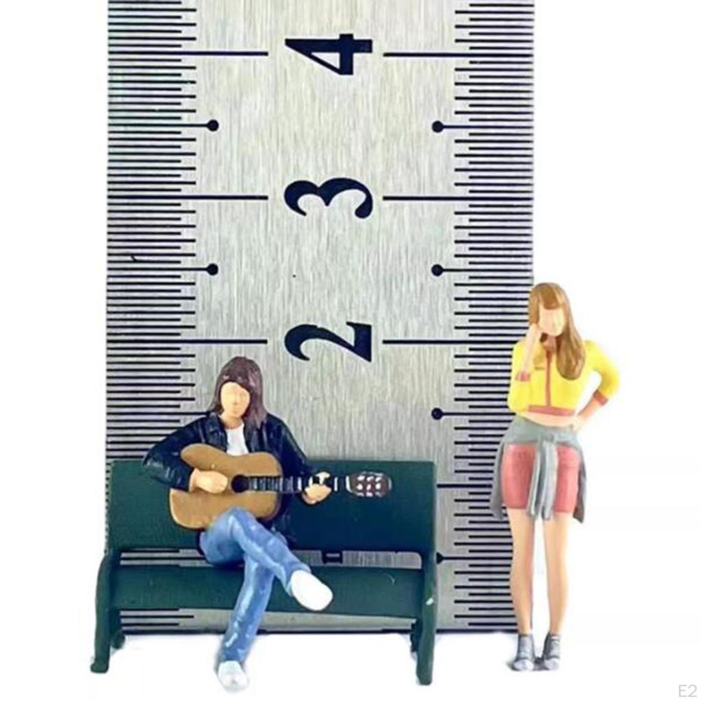 1/64 Resin Small Figures Character Doll Painted for Micro Landscape Building