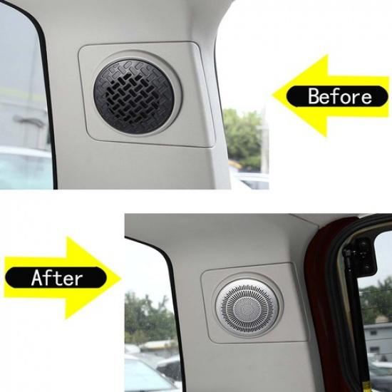 For Toyot-a FJ Cruiser 2007- Steel Car Trunk Pillar Speaker Cover Mesh Trim