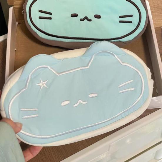 Dokumententasche Cartoon Katze Design Weiches Plüsch Federmäppchen Reißverschluss Schule Reise Make-up Pinsel Stifte Organizer