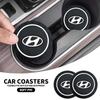 2Pcs Car Auto Water Cup Slot Non-Slip Mat Water Cup Bottle Holder Mat For Hyundai I30 I20 I10 I20 Tucson Elantra Veloster Sonata AG3
