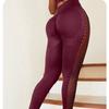 Sexy Hollow Out Solid Push Up Leggings Women Seamless Leggings Fitness Yoga Pants