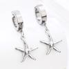 Hypoallergenically Stainless Steel Earrings Elastic Clip Starfish/Seashells Decorations Daily Wear Ear Accessories