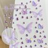 Aurora Butterfly Face Rhinestone Stickers: Shiny, Self-Adhesive Gauze Stickers for Children's Stage Makeup.