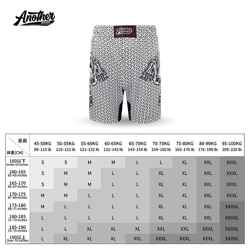 Mens MMA Boxing Shorts With Pixiu Design UFC Training Muay Thai BJJ Gym Workout - Quick Dry Athletic Compression
