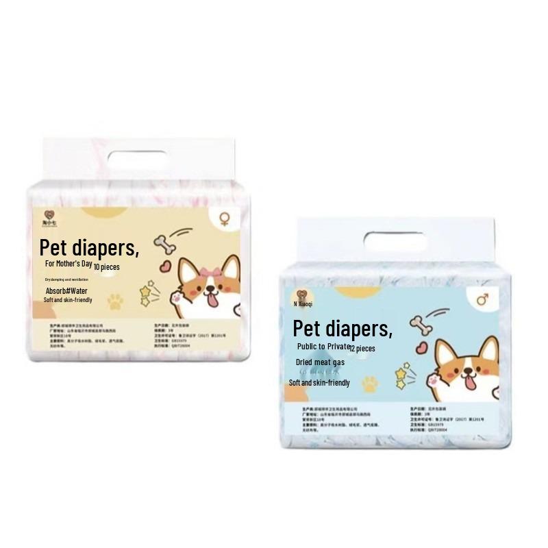 60-Count Absorbent Dog Diapers for Male & Female Pets: Free Shipping