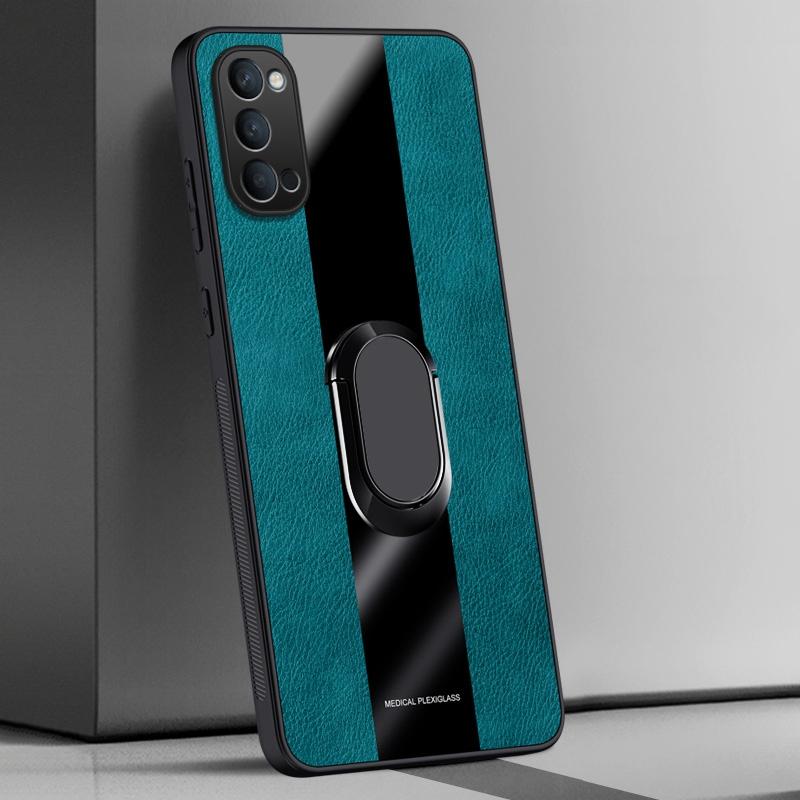 Ring Holder PU Leather Case For OPPO Reno 4 Pro 4Z 5G Reno4 Z Back Cover Luxury Magnetic Silicone Full Protection Phone Case
