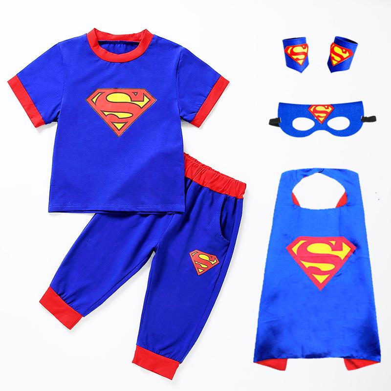 

Kid s Summer Cartoon Anime Role-Play Set: Little Friends Catwalk & Superman Costume 100 cm