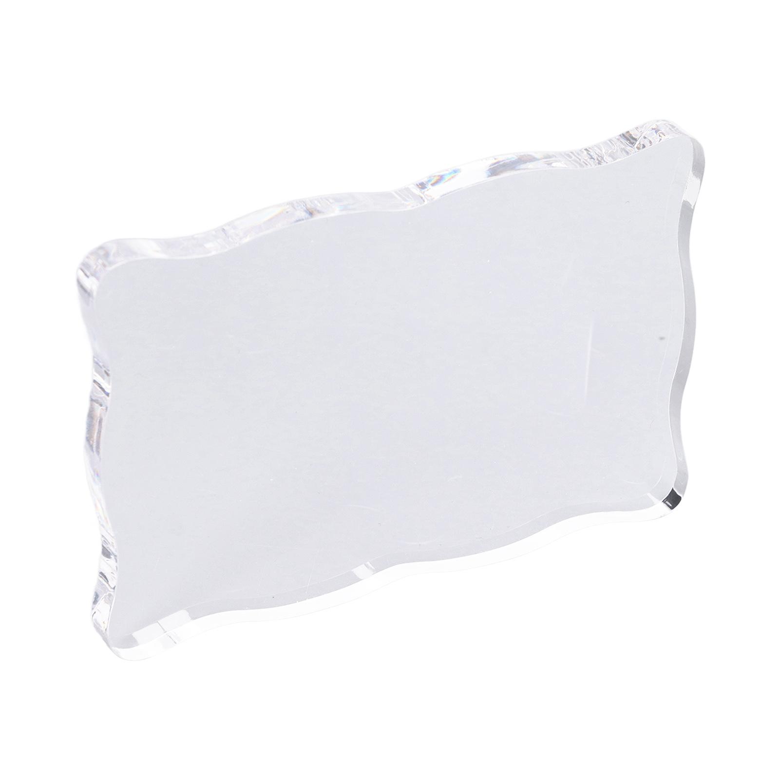 

Acrylic Stamp Block Acrylic Handle Curved DIY Stamp Craft Rubber Stamp Transparent StampTL008