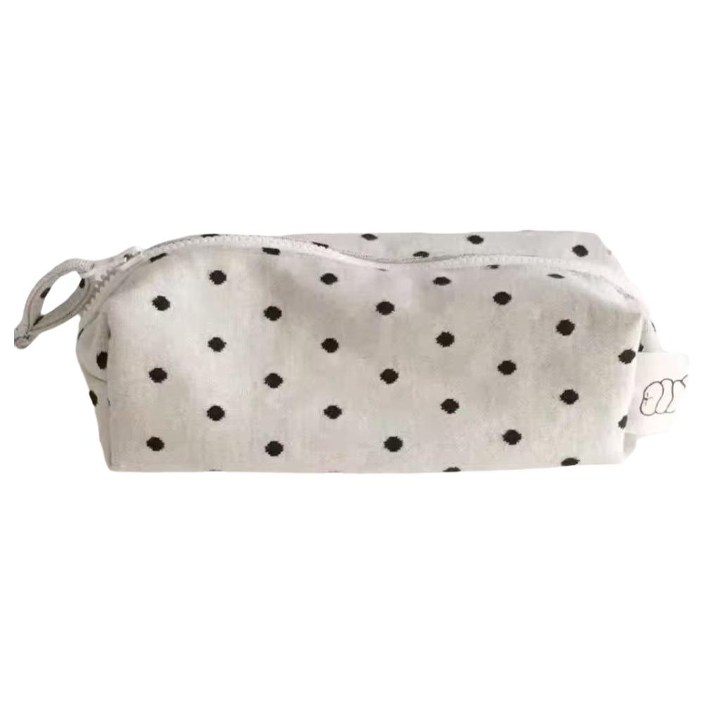 Süßes Federmäppchen Polka Dot Reißverschluss Schreibwarentasche Stifteaufbewahrungstasche Schulbüromaterial