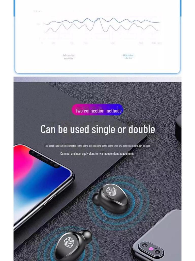 F9 Bluetooth In-Ear Wireless Gaming Headset with Touch Control & Power Display