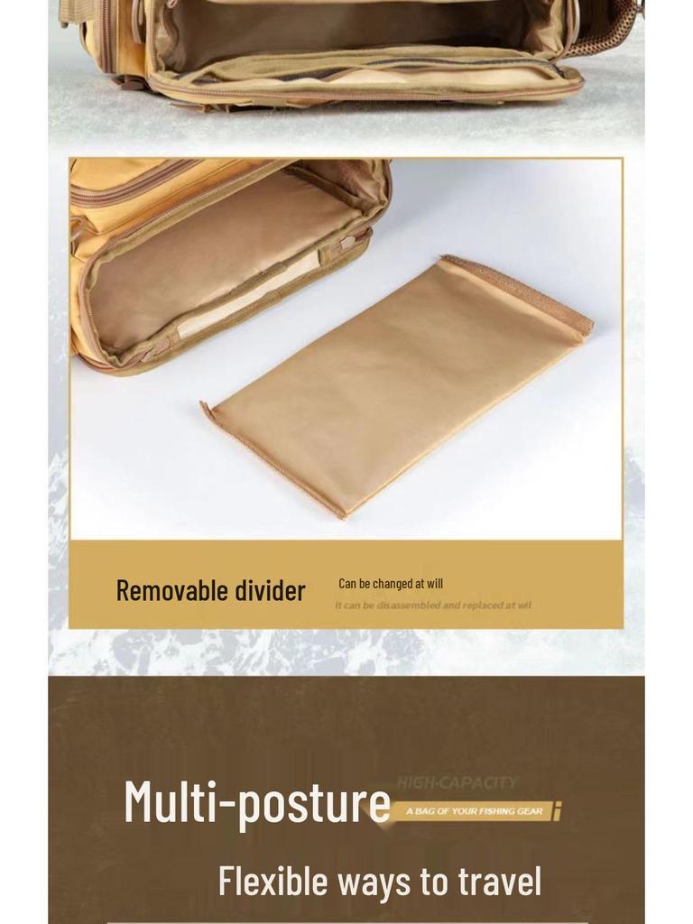 Wielofunkcyjna torba wędkarska: Przechowywanie przynęt, Plecak biodrowy i na ramię, Organizer na sprzęt i wędki