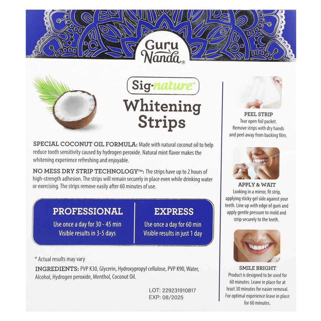 Sig-Nature Whitening Strips, 14 Pack