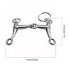 Alloy Horse Bit Charm Keychain Metal Key Ring Pendant Bag Decoration Fashion Backpack Accessory for Men and Women
