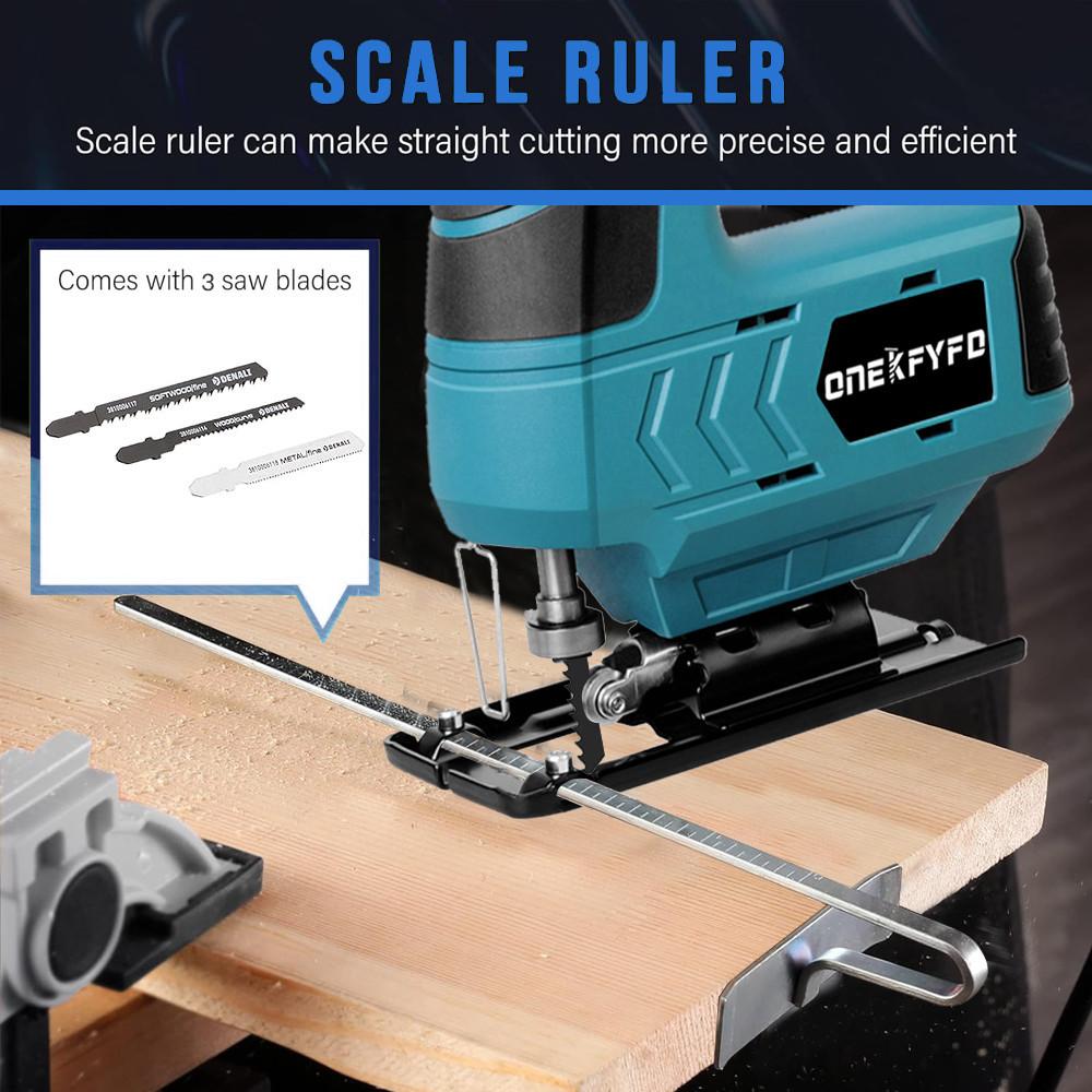 45 Degree Tilt Portable Multi-Function Woodworking Power Tool Small Rechargeable Cutting Machine Electric Angle Jigsaw