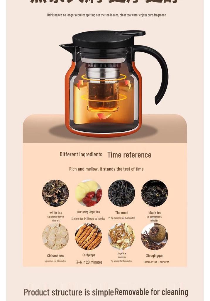 Home Tea Steeping Teapot: Stainless Steel Thermos for Old White Tea & Water Separation
