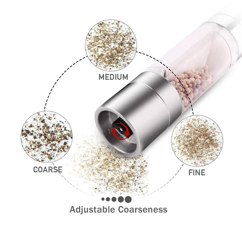 Stainless Steel Pepper Mill Grinder Manual Salt Pepper Grinder Seasoning Kitchen Tools Grinding 2 in 1 for Cooking New