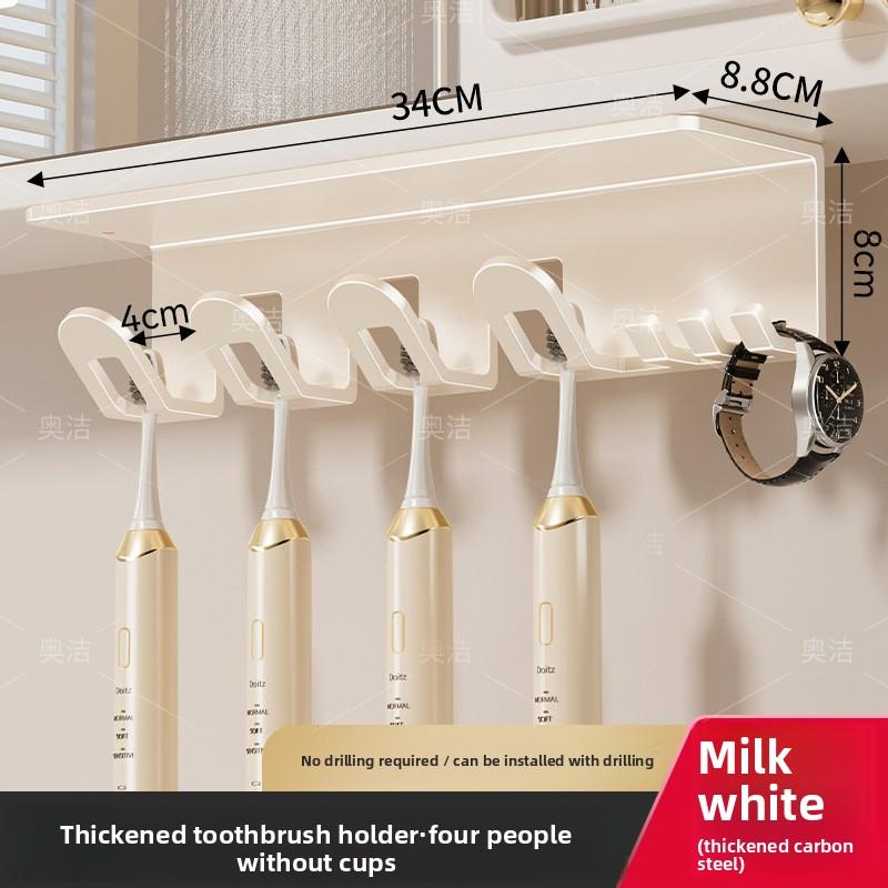 Bathroom Non-perforated Mirror Cabinet Washstand Shelf