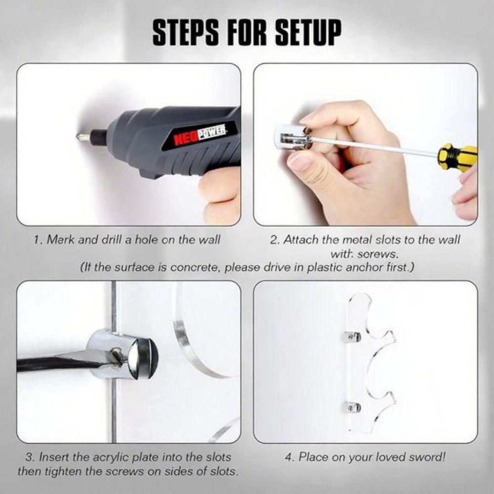 2Pcs Decorative Desktop Support Holder Acrylic Lightsaber Hang Rack  Lightsaber